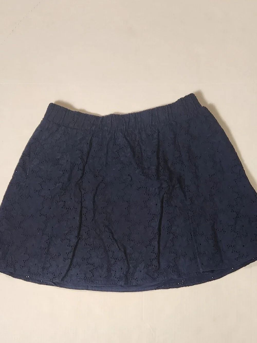 The Webster Miami at Target Navy Blue Crochet Eyelet Lace Skirt Large L EUC